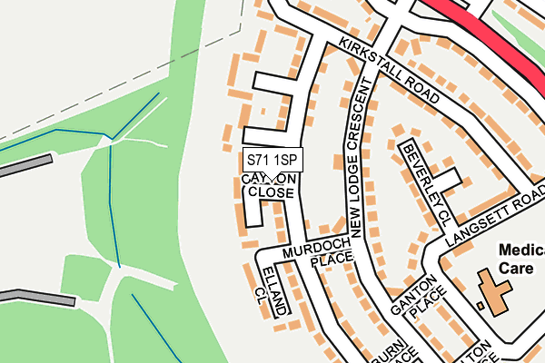S71 1SP map - OS OpenMap – Local (Ordnance Survey)
