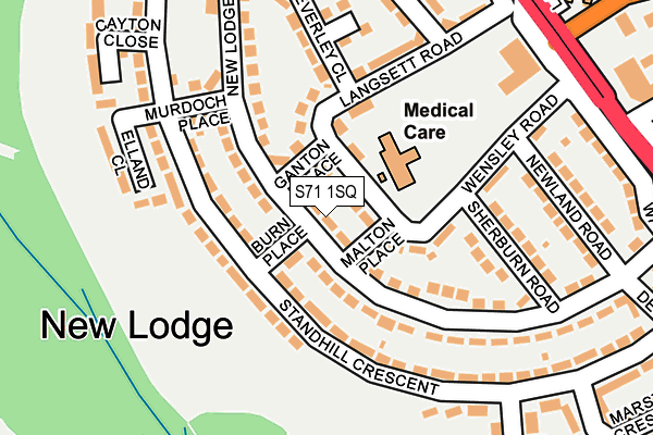 S71 1SQ map - OS OpenMap – Local (Ordnance Survey)