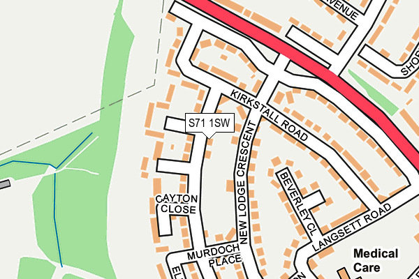 S71 1SW map - OS OpenMap – Local (Ordnance Survey)
