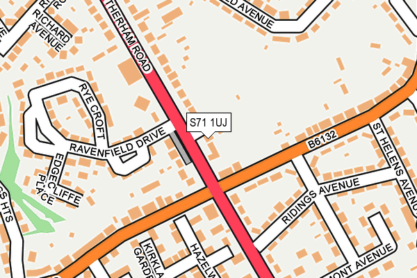 S71 1UJ map - OS OpenMap – Local (Ordnance Survey)
