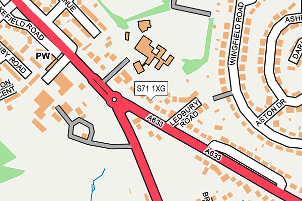 S71 1XG map - OS OpenMap – Local (Ordnance Survey)