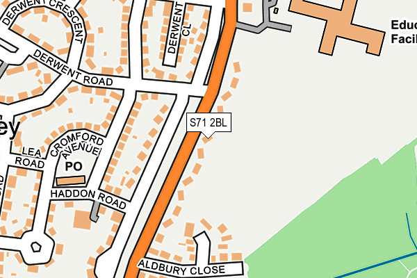 S71 2BL map - OS OpenMap – Local (Ordnance Survey)