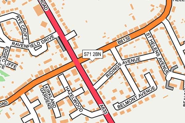 S71 2BN map - OS OpenMap – Local (Ordnance Survey)