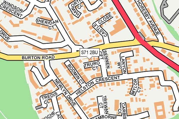 S71 2BU map - OS OpenMap – Local (Ordnance Survey)