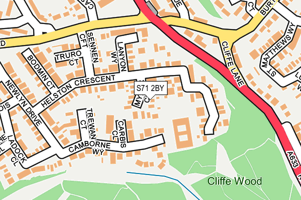 S71 2BY map - OS OpenMap – Local (Ordnance Survey)