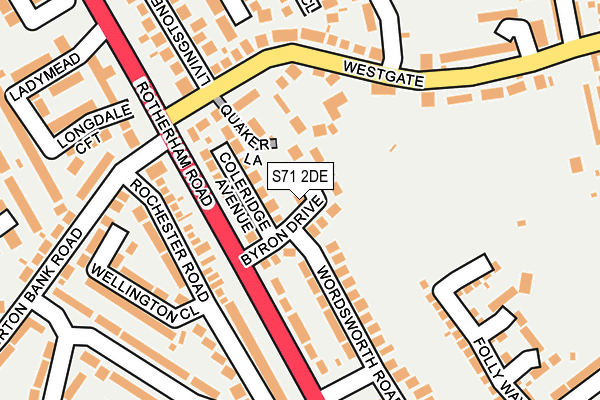 S71 2DE map - OS OpenMap – Local (Ordnance Survey)