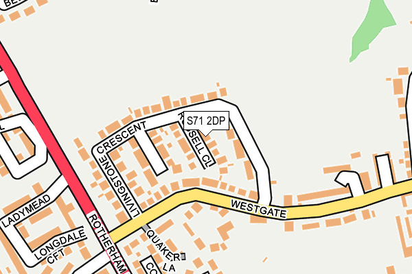 S71 2DP map - OS OpenMap – Local (Ordnance Survey)