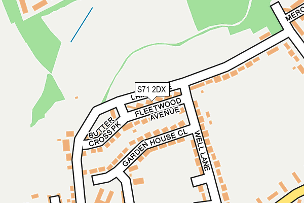 S71 2DX map - OS OpenMap – Local (Ordnance Survey)