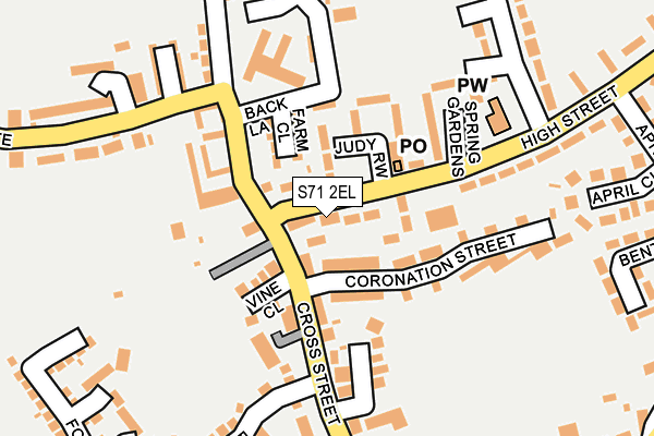 S71 2EL map - OS OpenMap – Local (Ordnance Survey)