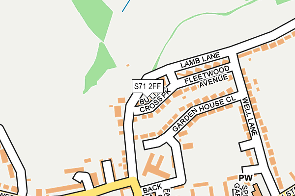 S71 2FF map - OS OpenMap – Local (Ordnance Survey)