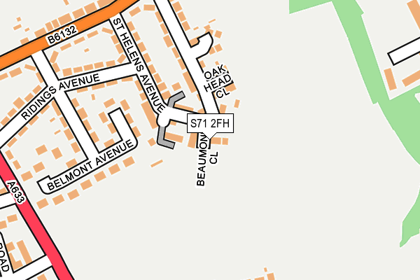 S71 2FH map - OS OpenMap – Local (Ordnance Survey)