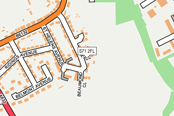 S71 2FL map - OS OpenMap – Local (Ordnance Survey)