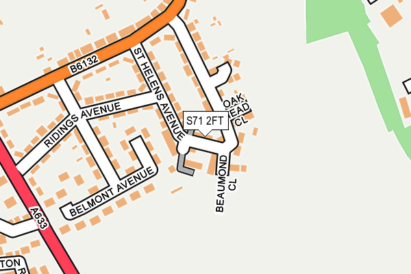 S71 2FT map - OS OpenMap – Local (Ordnance Survey)