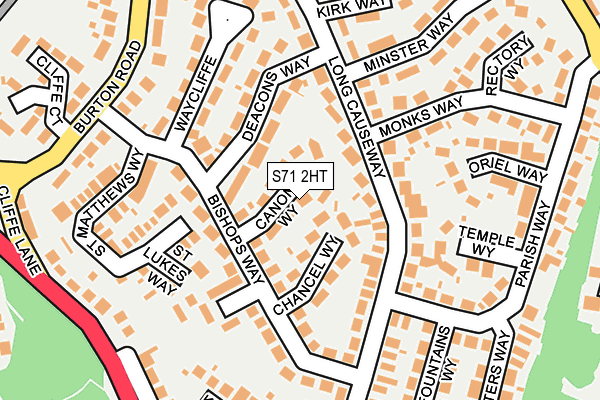 S71 2HT map - OS OpenMap – Local (Ordnance Survey)