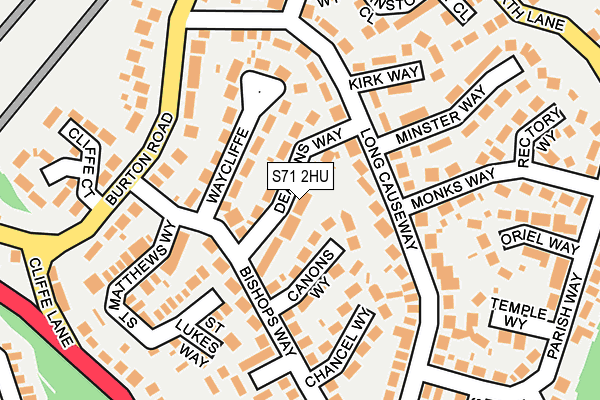 S71 2HU map - OS OpenMap – Local (Ordnance Survey)