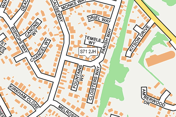 S71 2JH map - OS OpenMap – Local (Ordnance Survey)