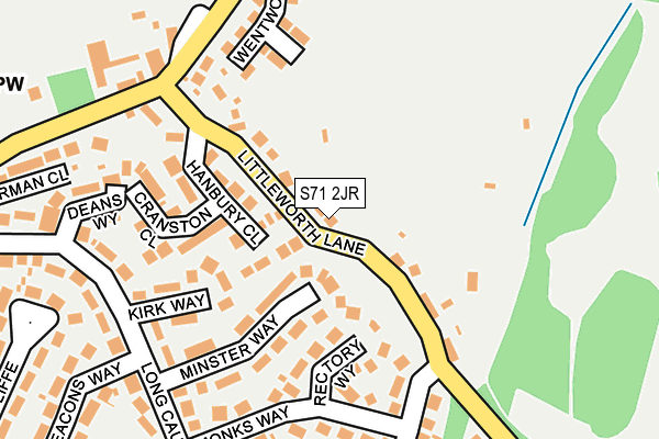 S71 2JR map - OS OpenMap – Local (Ordnance Survey)