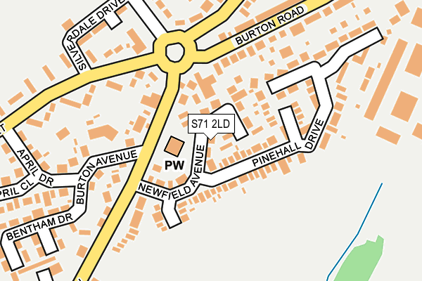 S71 2LD map - OS OpenMap – Local (Ordnance Survey)