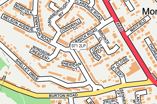 S71 2LP map - OS OpenMap – Local (Ordnance Survey)