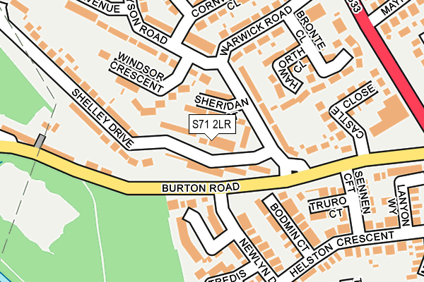 S71 2LR map - OS OpenMap – Local (Ordnance Survey)