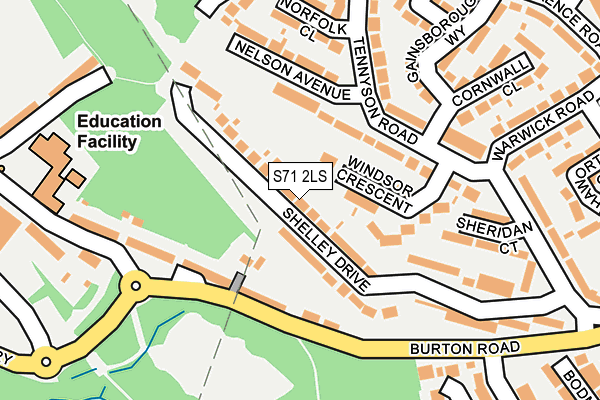 S71 2LS map - OS OpenMap – Local (Ordnance Survey)