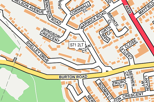 S71 2LT map - OS OpenMap – Local (Ordnance Survey)