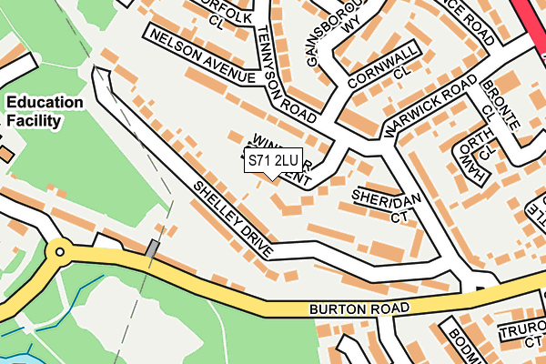 S71 2LU map - OS OpenMap – Local (Ordnance Survey)