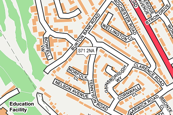 S71 2NA map - OS OpenMap – Local (Ordnance Survey)