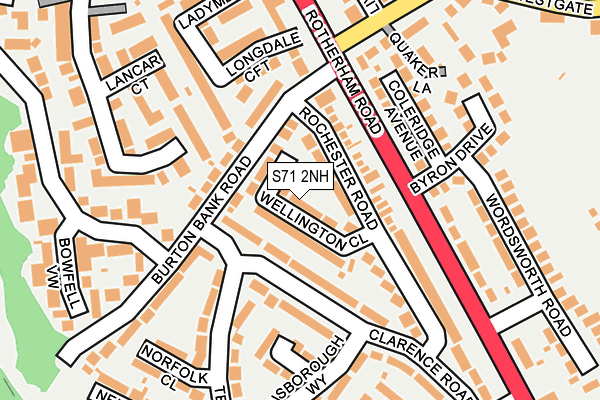 S71 2NH map - OS OpenMap – Local (Ordnance Survey)