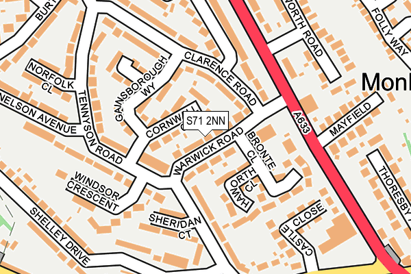 S71 2NN map - OS OpenMap – Local (Ordnance Survey)