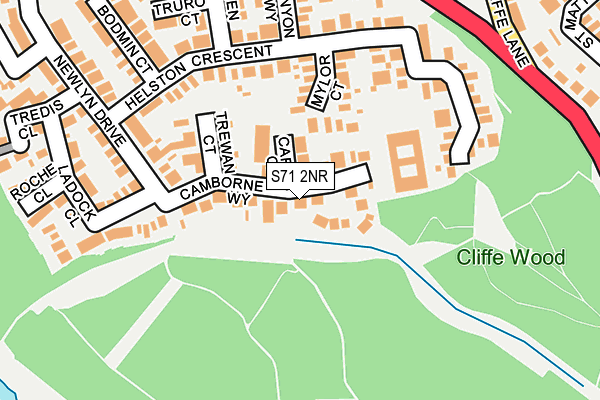 S71 2NR map - OS OpenMap – Local (Ordnance Survey)