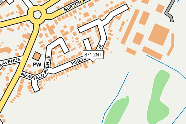 S71 2NT map - OS OpenMap – Local (Ordnance Survey)