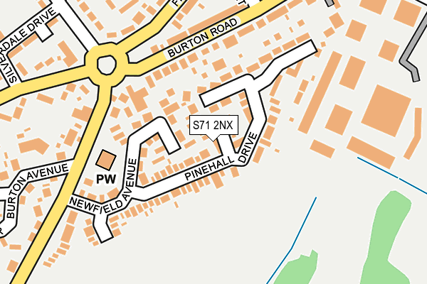 S71 2NX map - OS OpenMap – Local (Ordnance Survey)