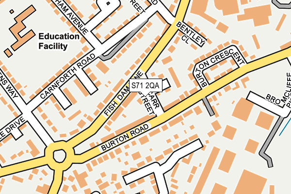 S71 2QA map - OS OpenMap – Local (Ordnance Survey)