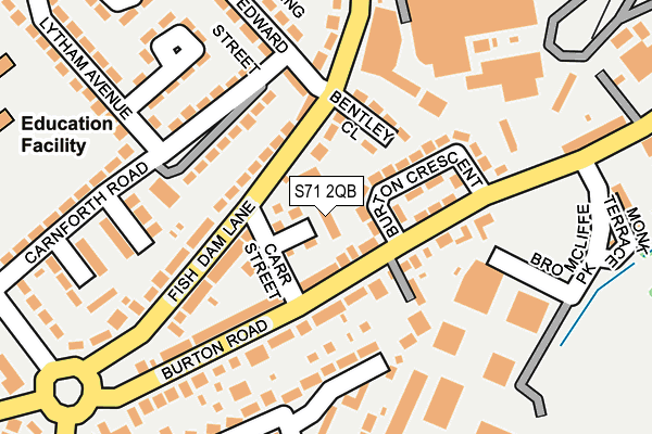 S71 2QB map - OS OpenMap – Local (Ordnance Survey)