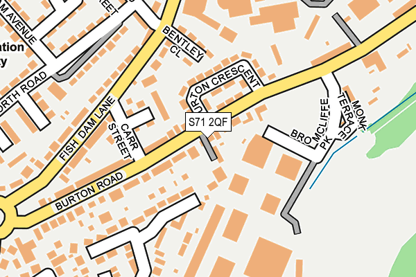 S71 2QF map - OS OpenMap – Local (Ordnance Survey)
