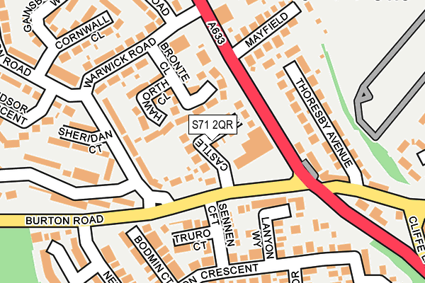 S71 2QR map - OS OpenMap – Local (Ordnance Survey)