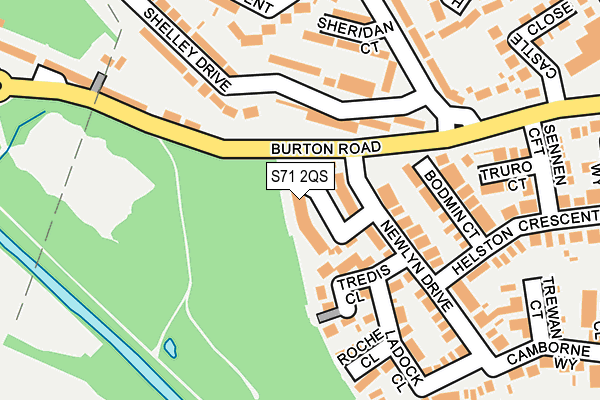 S71 2QS map - OS OpenMap – Local (Ordnance Survey)