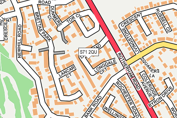 S71 2QU map - OS OpenMap – Local (Ordnance Survey)