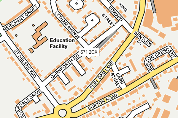 S71 2QX map - OS OpenMap – Local (Ordnance Survey)