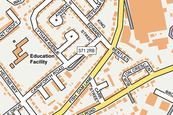 S71 2RB map - OS OpenMap – Local (Ordnance Survey)