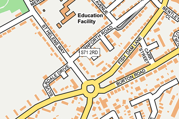 S71 2RD map - OS OpenMap – Local (Ordnance Survey)