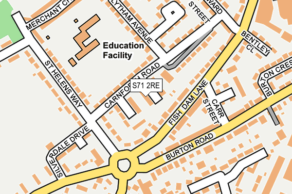 S71 2RE map - OS OpenMap – Local (Ordnance Survey)