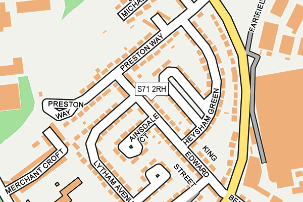 S71 2RH map - OS OpenMap – Local (Ordnance Survey)