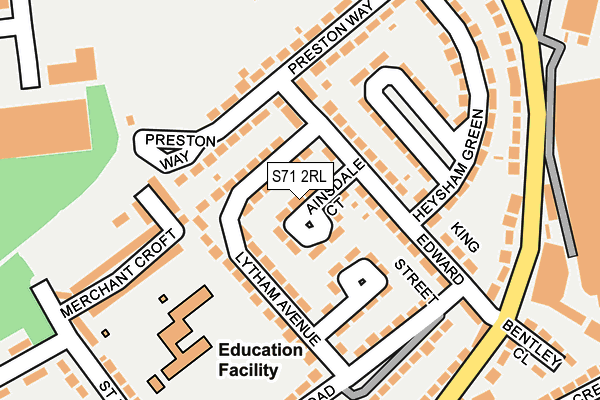 S71 2RL map - OS OpenMap – Local (Ordnance Survey)