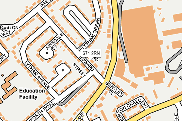 S71 2RN map - OS OpenMap – Local (Ordnance Survey)