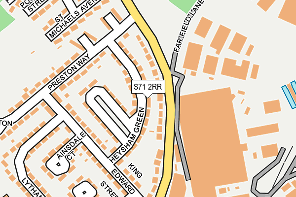 S71 2RR map - OS OpenMap – Local (Ordnance Survey)