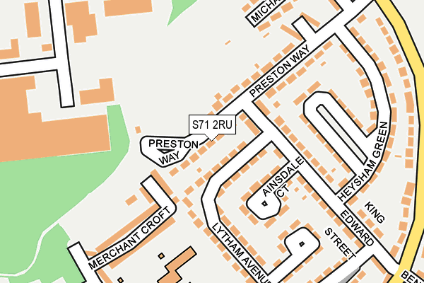 S71 2RU map - OS OpenMap – Local (Ordnance Survey)