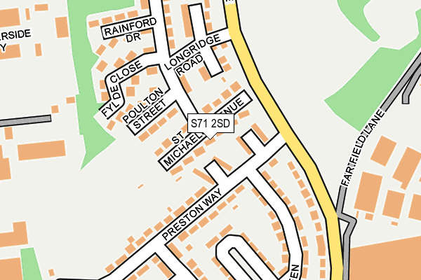 S71 2SD map - OS OpenMap – Local (Ordnance Survey)