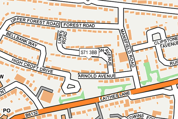 S71 3BB map - OS OpenMap – Local (Ordnance Survey)